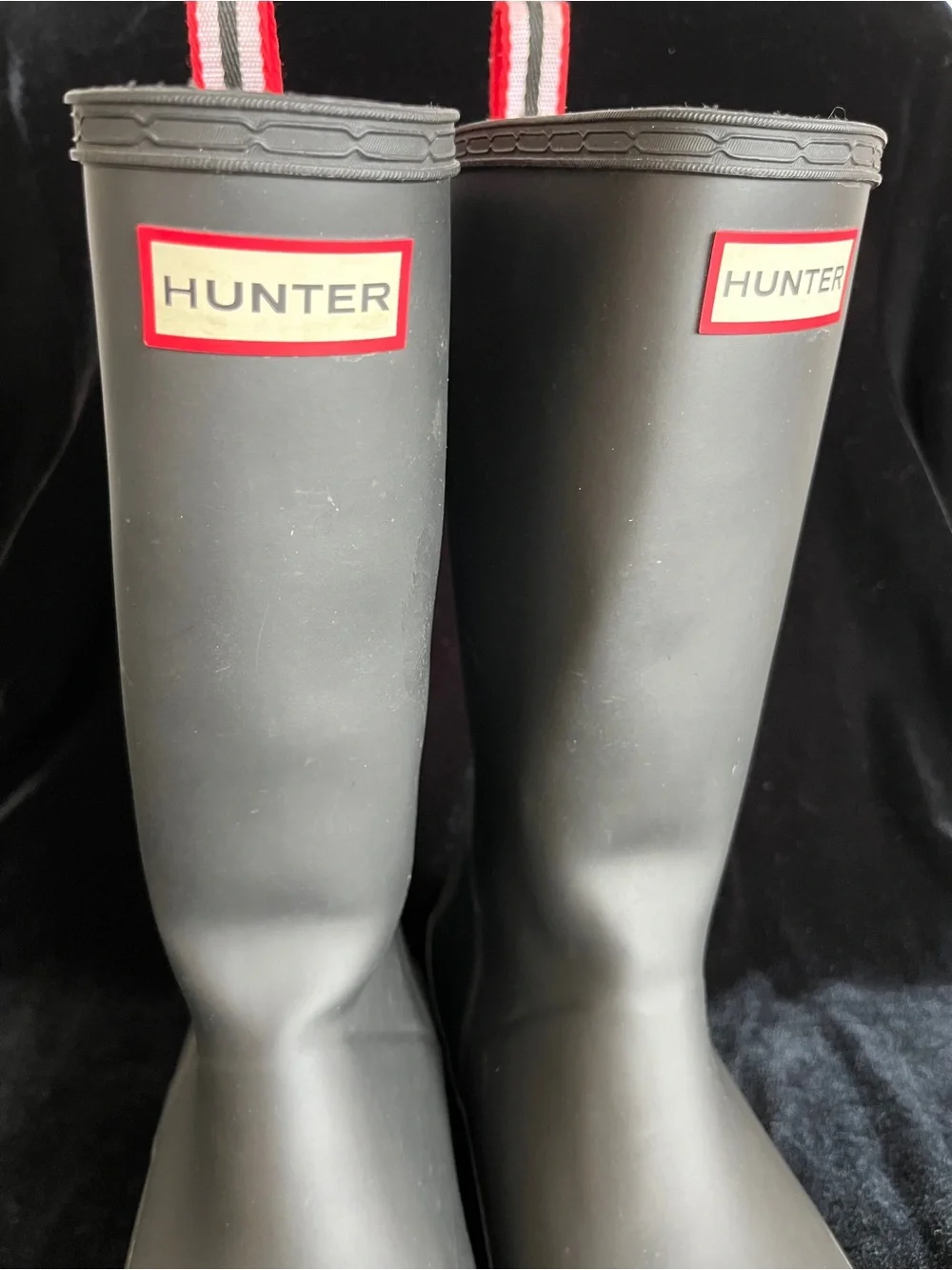 HUNTER Women's PLAY Tall Rain Boots Black Sz 8